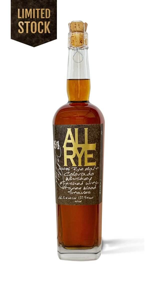 291 ALL RYE 100% RYE MALT COLORADO WHISKEY American Whiskey 291 Colorado Whiskey   