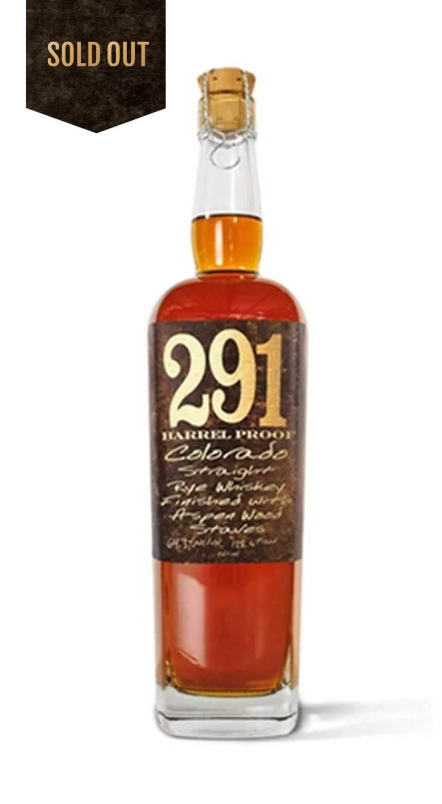 291 COLORADO STRAIGHT RYE WHISKEY BARREL PROOF Rye 291 Colorado Whiskey   