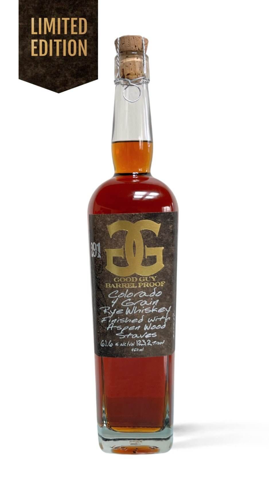 291 GOOD GUY COLORADO RYE WHISKEY Rye Whiskey 291 Colorado Whiskey 750ml  