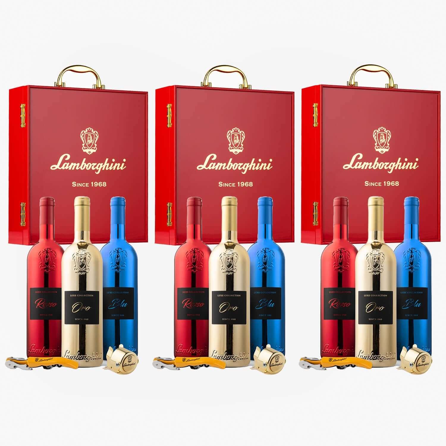 3 Gift Sets | Lamborghini: LUXE Red Collection with Gift Set & Accessories Wine Lamborghini Wine & Spirits Collections   