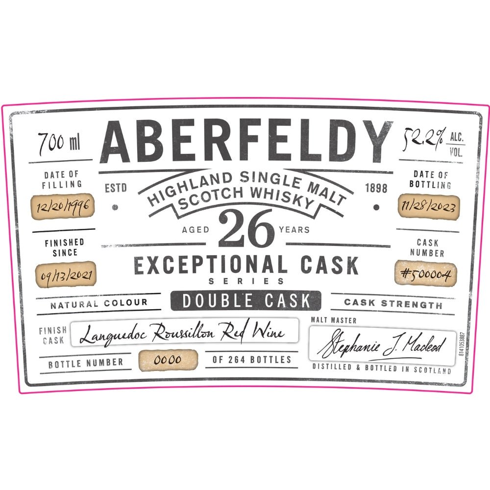 Aberfeldy 26 Year Old Exceptional Cask Series Scotch Aberfeldy   