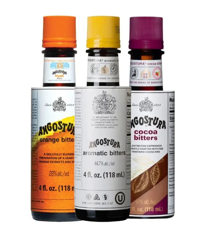 Angostura Orange, Aromatic & Cocoa Bitters Bundle 3 x 4oz Mixers & Bitters Angostura