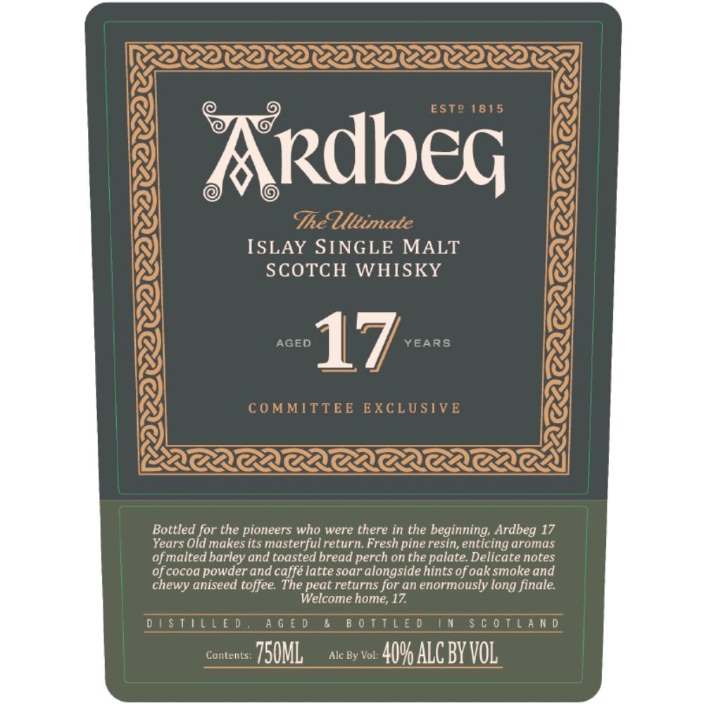 Ardbeg 17 Year Old Committee Exclusive Scotch Ardbeg   