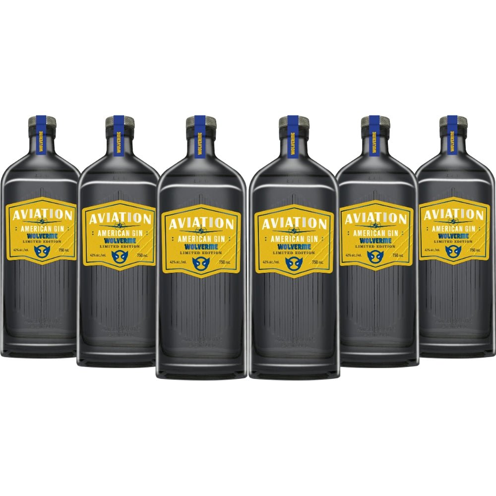 Aviation X Wolverine Gin Limited Edition Gin Aviation 6 Pack 750ml Bottles  