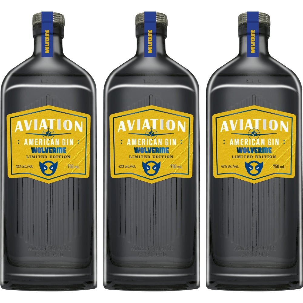 Aviation X Wolverine Gin Limited Edition Gin Aviation 3 Pack 750ml Bottles  