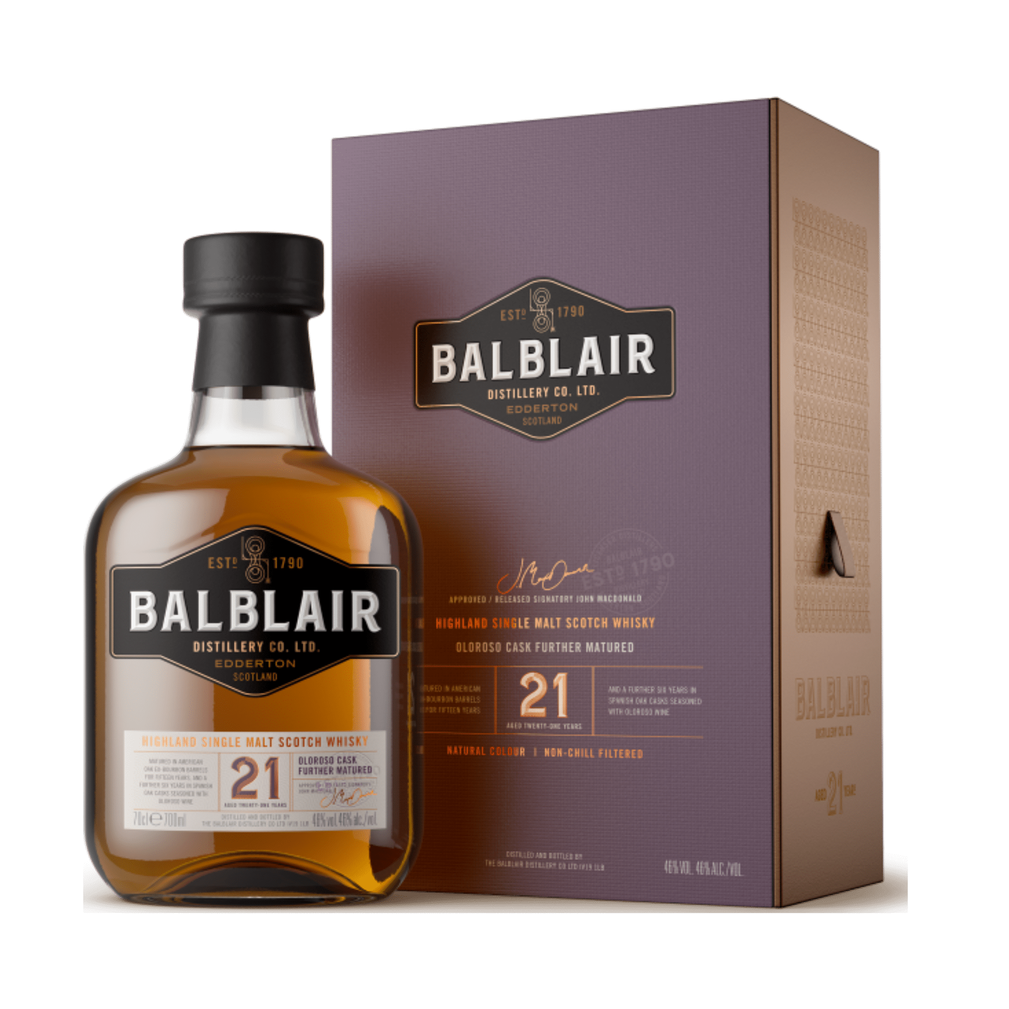 Balblair 21 Year Old Single Malt Scotch Whisky Whisky Balblair