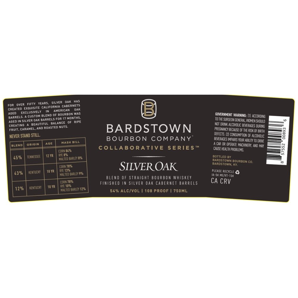 Bardstown Bourbon Collaborative Series Silver Oak Bourbon Bardstown Bourbon Company   