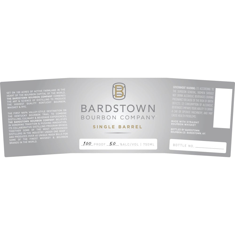 Bardstown Bourbon Single Barrel French Oak Finish Bourbon Bardstown Bourbon Company