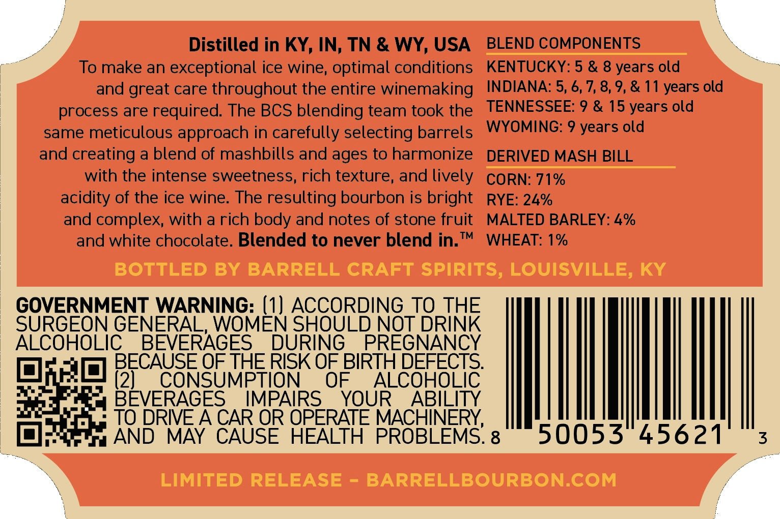 Barrell Bourbon Cask Finish Series: Ice Wine Edition Barrell Craft Spirits