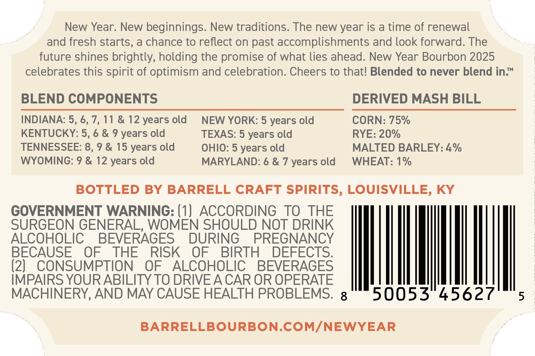 Barrell Bourbon New Year 2025 Cask Strength  Barrell Craft Spirits   