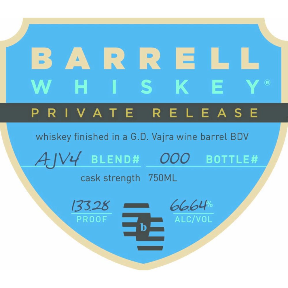 Barrell Whiskey Private Release AJV4 American Whiskey Barrell Craft Spirits