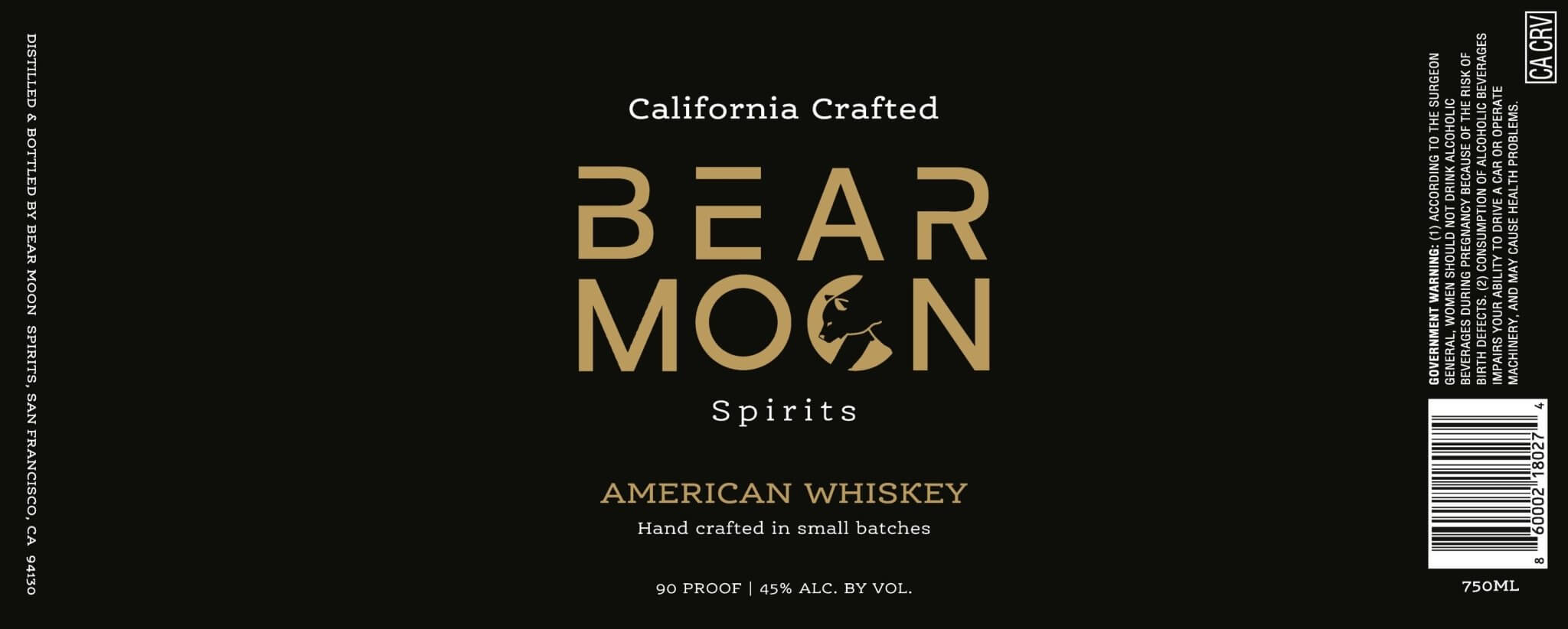 Bear Moon Spirits American Whiskey  Main Street Liquor   