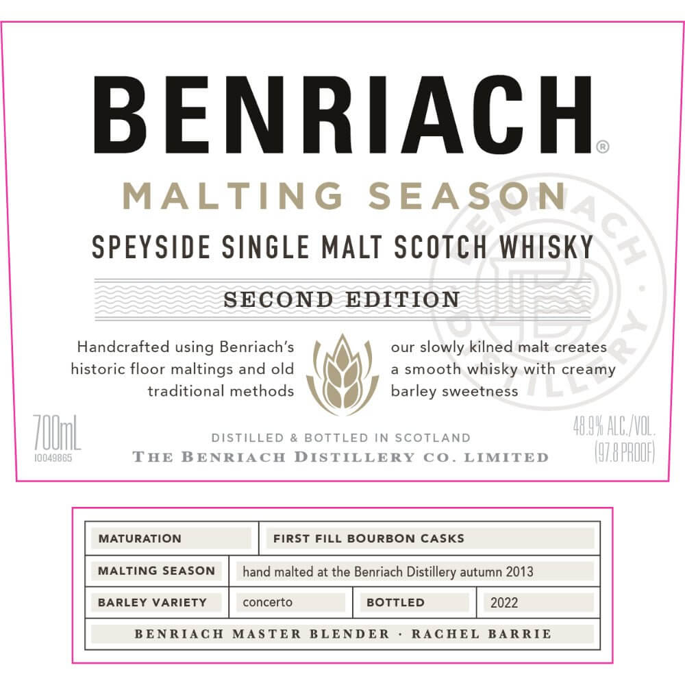 Benriach Malting Season Second Edition Scotch BenRiach