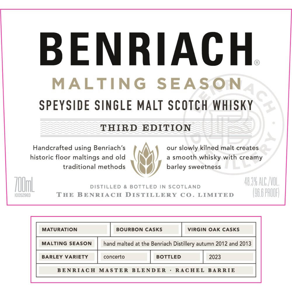 Benriach Malting Season Third Edition Scotch BenRiach   