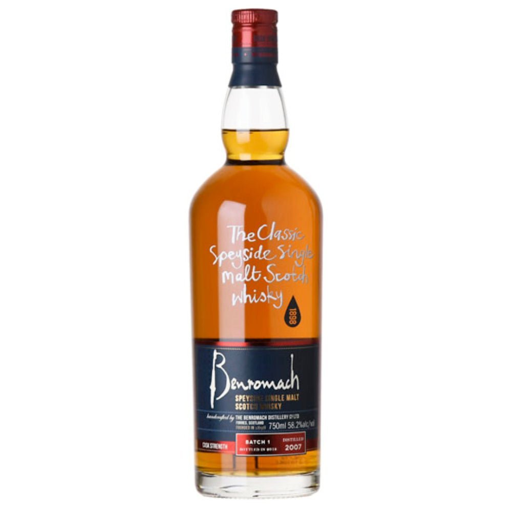 Benromach Cask Strength Batch 1 2007 11 Year Old Scotch Benromach   