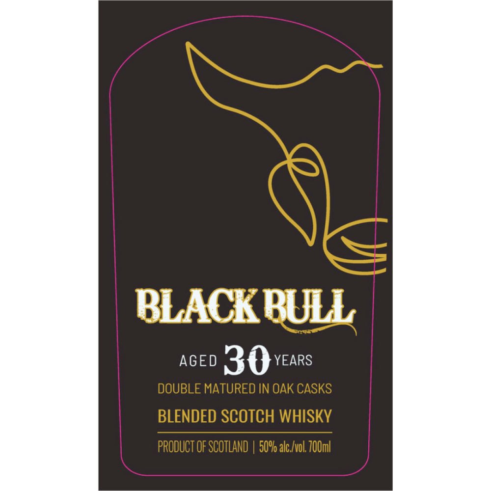 Black Bull 30 Year Old Double Matured in Oak Scotch Black Bull Whisky   