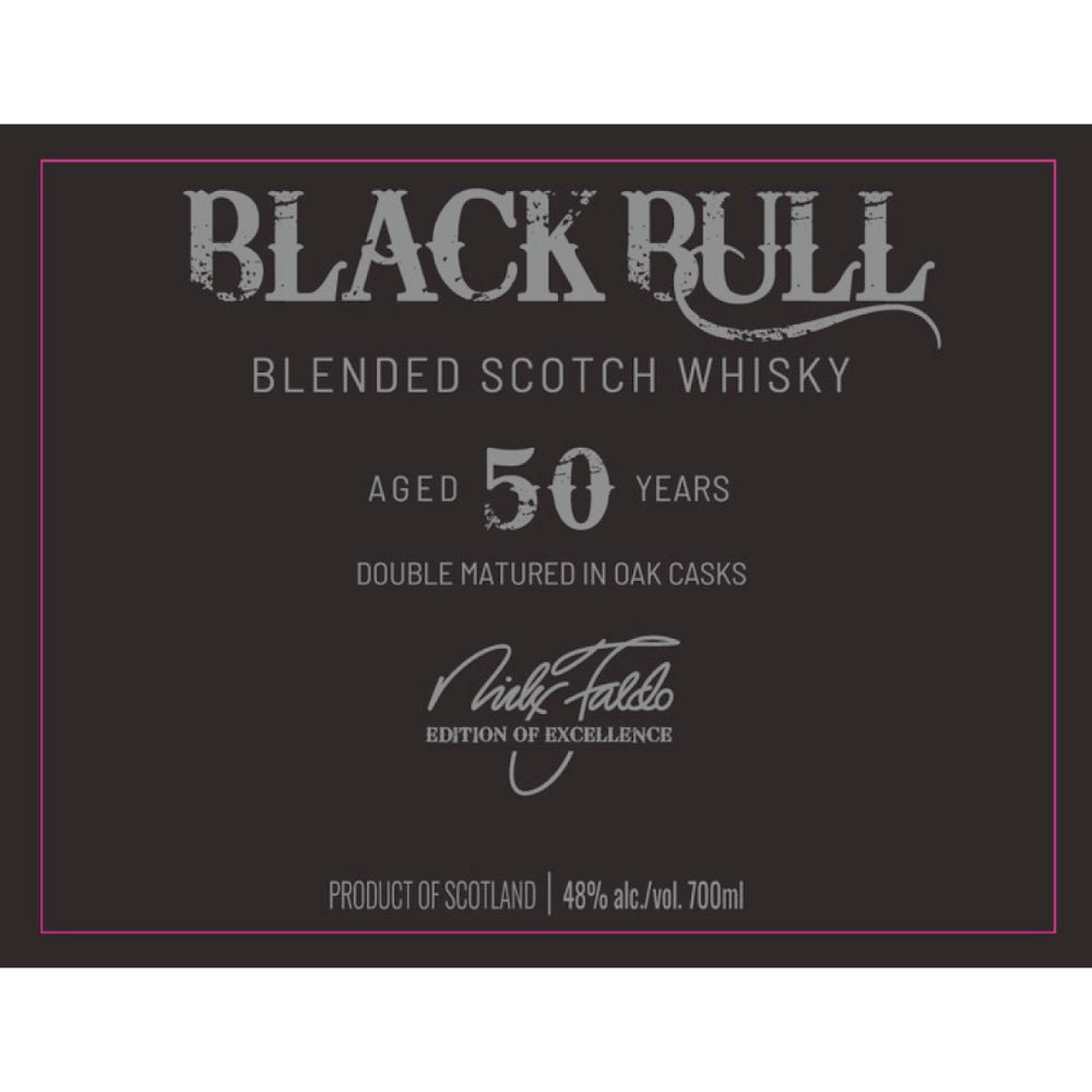 Black Bull 50 Year Old Scotch Black Bull Whisky   