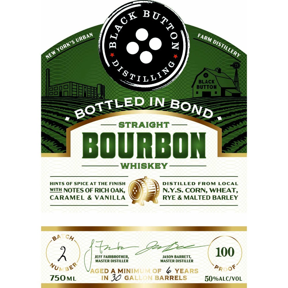 Black Button 6 Year Old Bottled in Bond Bourbon Bourbon Black Button Distilling