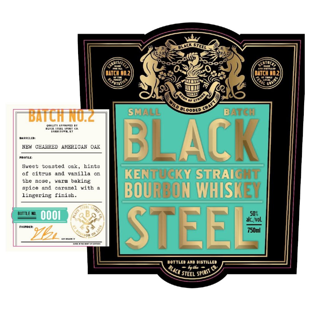 Black Steel Bourbon Batch No. 2 by Dr Disrespect Bourbon Black Steel Spirits   