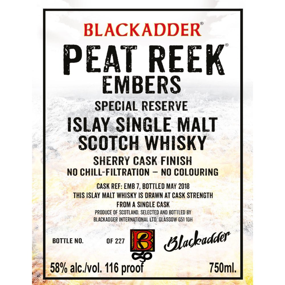 Blackadder Peat Reek Embers Special Reserve Scotch Blackadder   