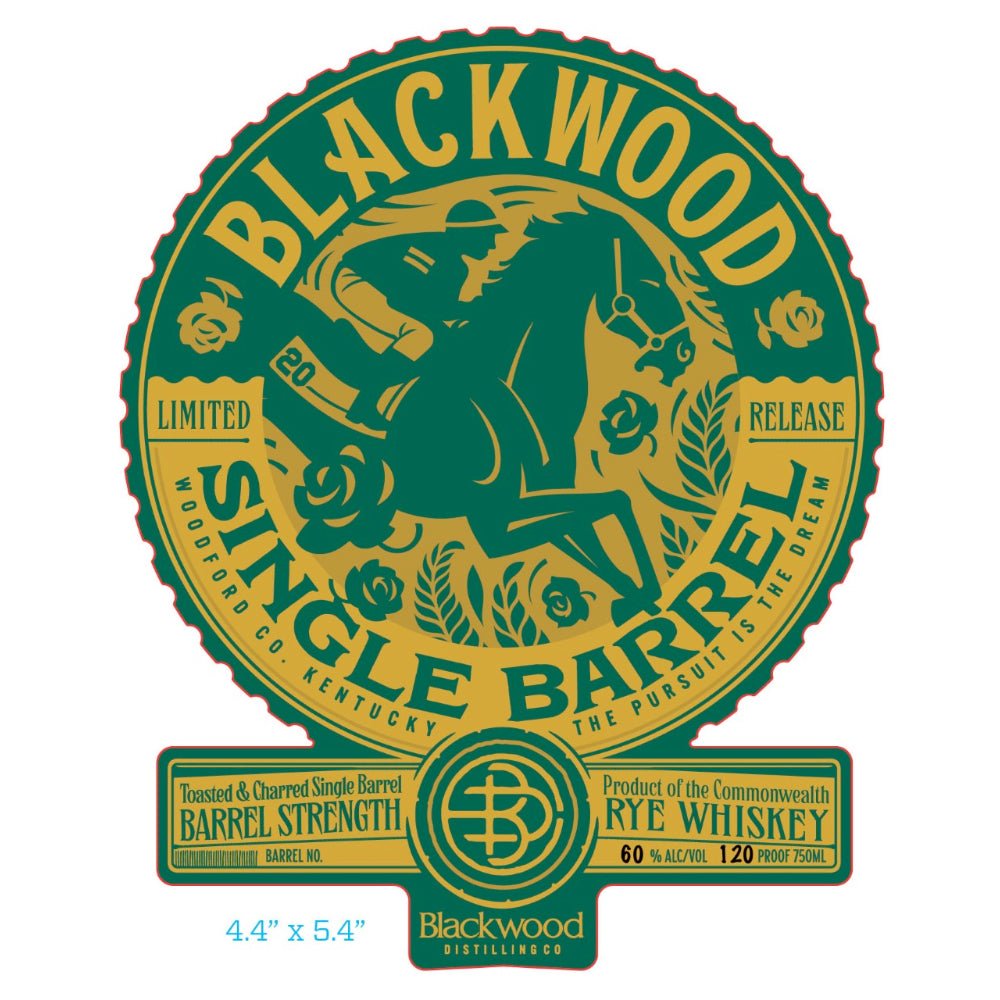 Blackwood Single Barrel Toasted & Charred Rye Whiskey Bourbon Blackwood Distilling   