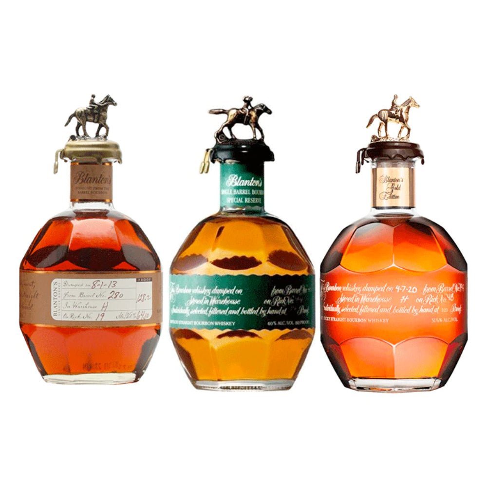 Blanton's Straight from the Barrel Bourbon & Green Label & Gold Foreign Edition Bundle Bourbon Blanton's Bourbon   