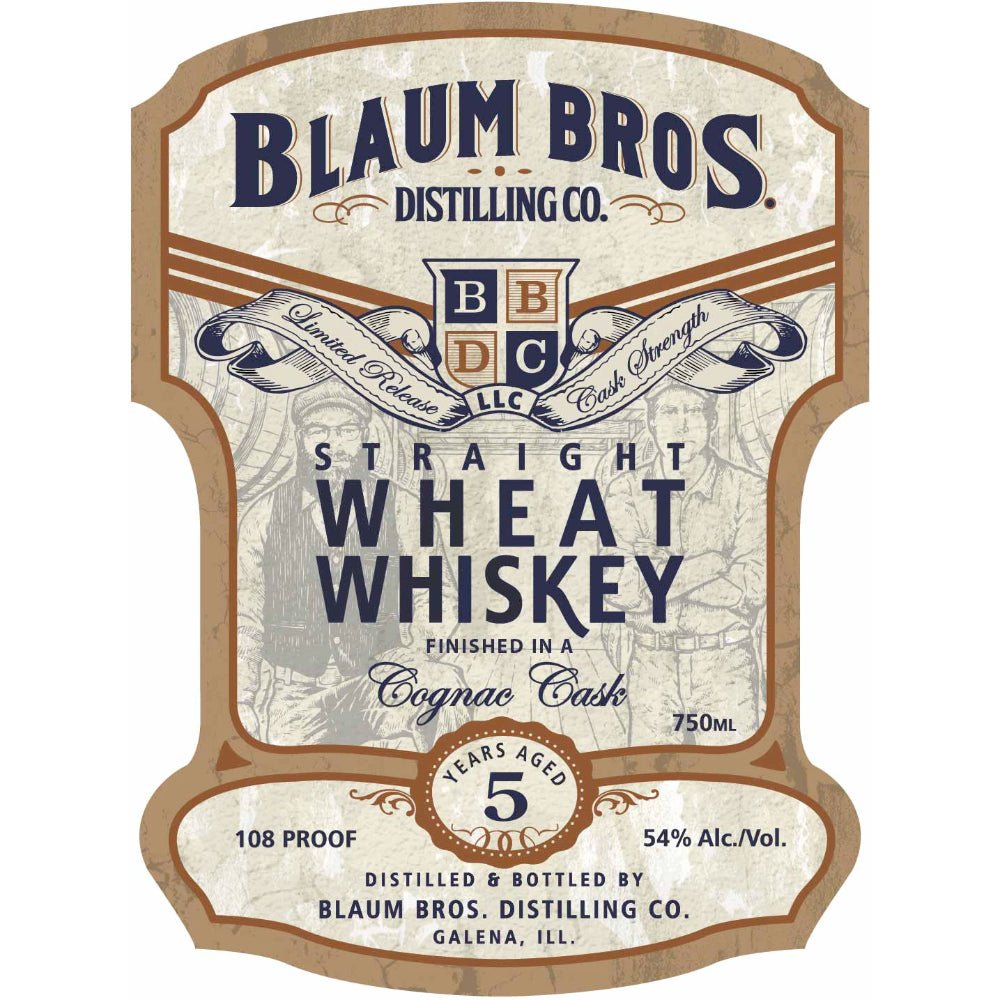 Blaum Bros 5 Year Old Straight Wheat Whiskey Finished in a Cognac Cask Wheat Whiskey Blaum Bros. Distilling   