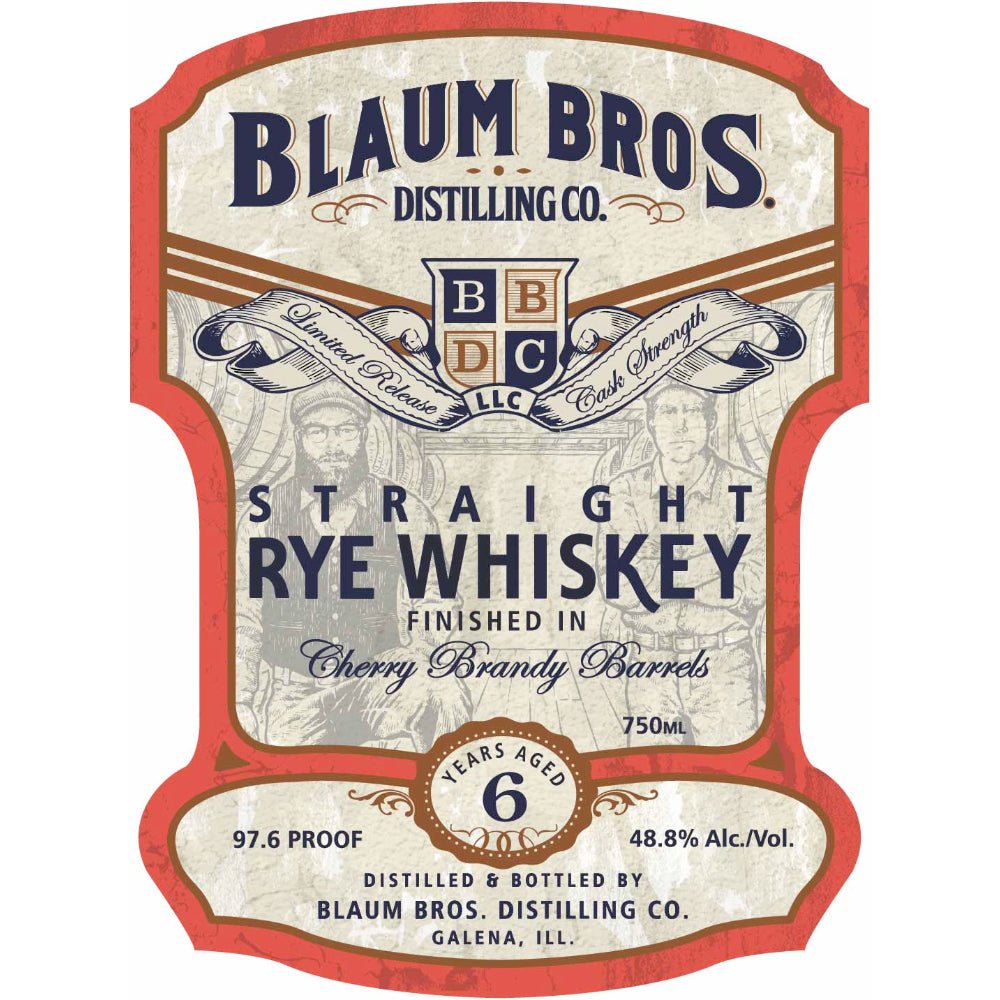 Blaum Bros 6 Year Old Straight Rye Finished in Cherry Brandy Barrels Rye Whiskey Blaum Bros. Distilling   