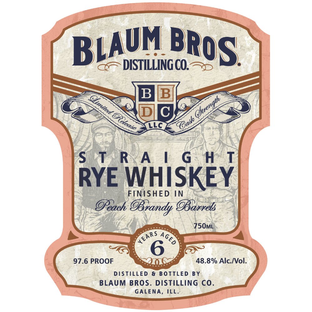 Blaum Bros 6 Year Old Straight Rye Finished in Peach Brandy Barrels Rye Whiskey Blaum Bros. Distilling   