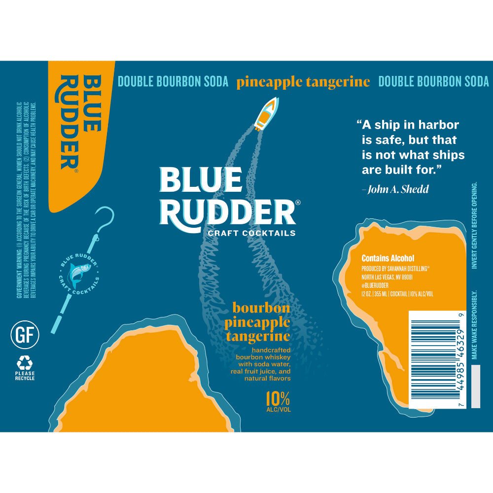 Blue Rudder Bourbon Pineapple Tangerine Cocktail Ready-To-Drink Cocktails Savannah Distilling   