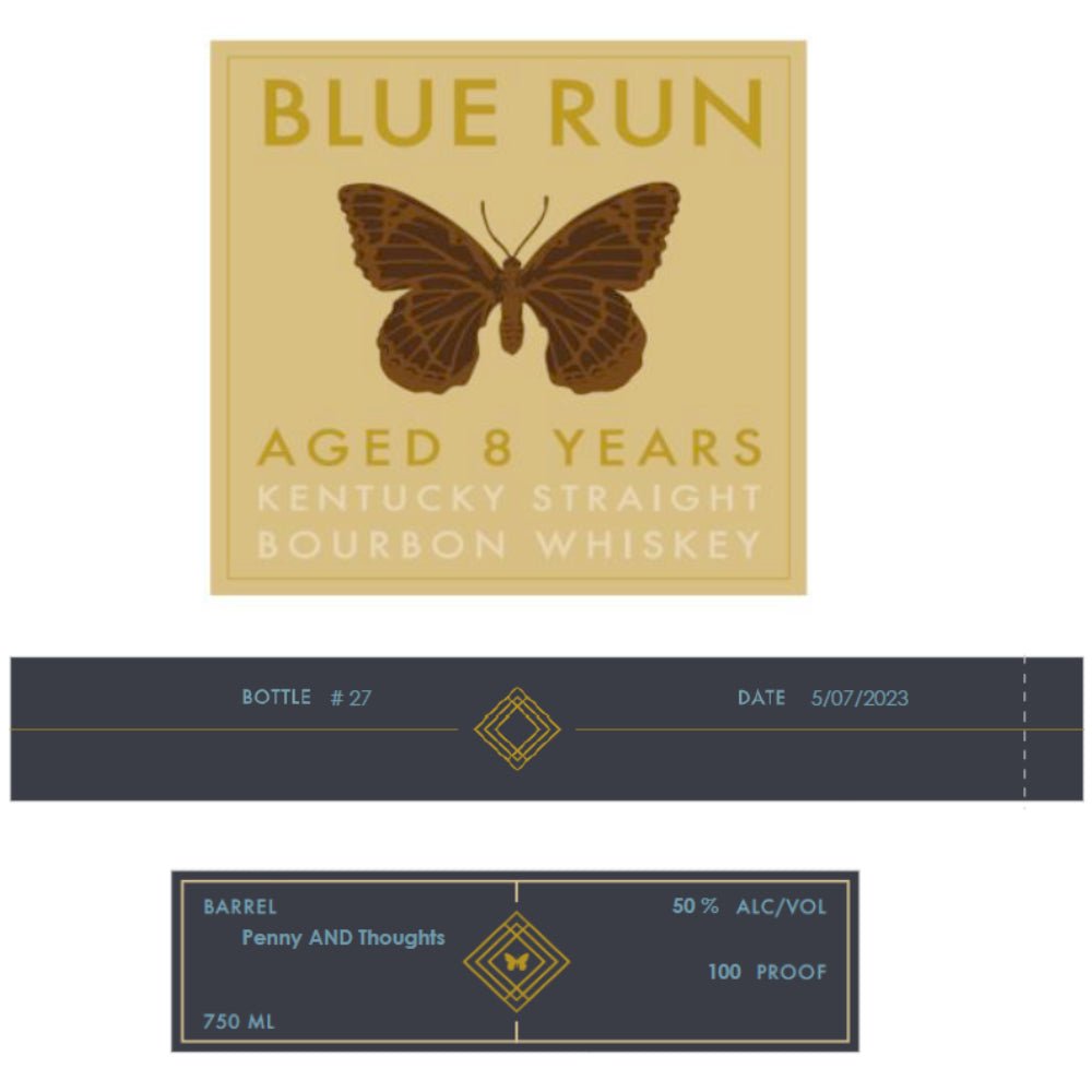 Blue Run 8 Year Old Penny and Thoughts Straight Bourbon Bourbon Blue Run Spirits   