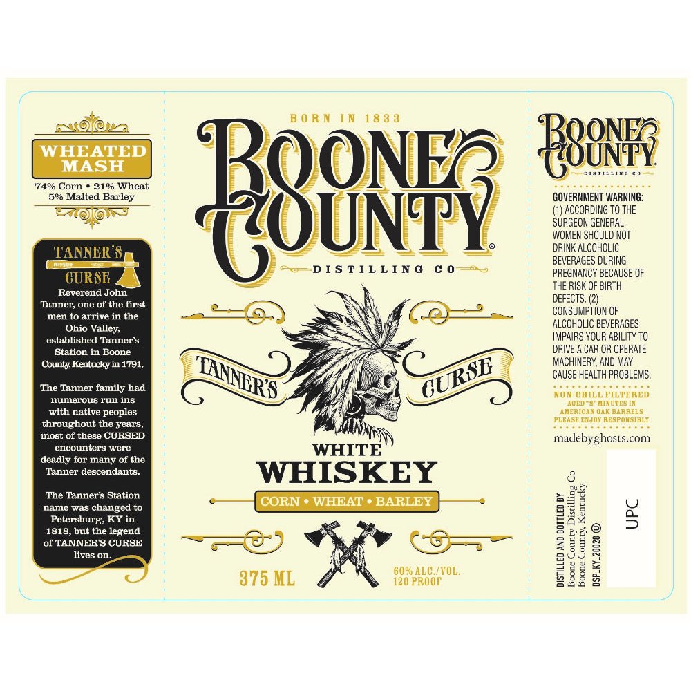 Boone County Tanner’s Curse Wheated Mash White Whiskey White Whiskey Boone County Distilling   