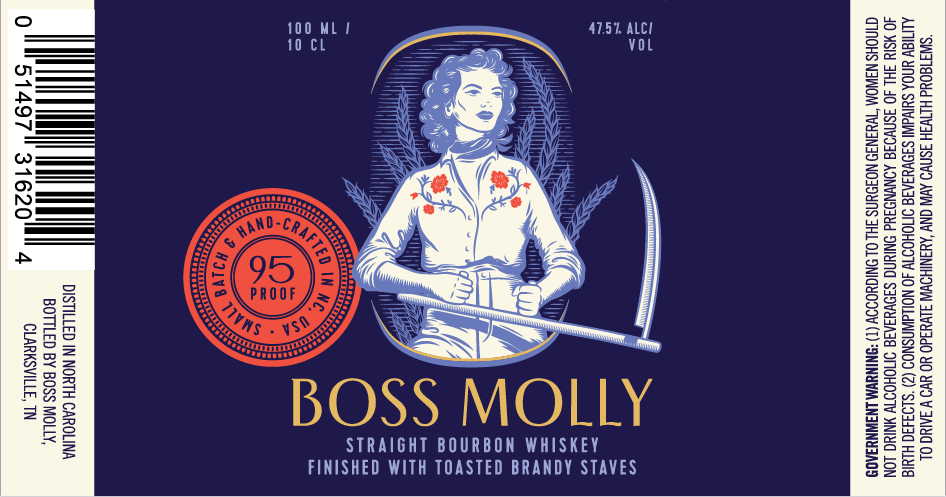 Boss Molly Straight Bourbon Whiskey  Boss Molly   