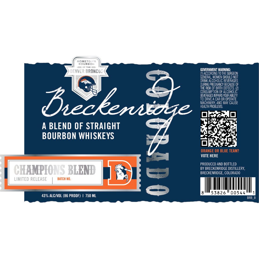 Breckenridge Champions Blend Bourbon Bourbon Breckenridge Distillery