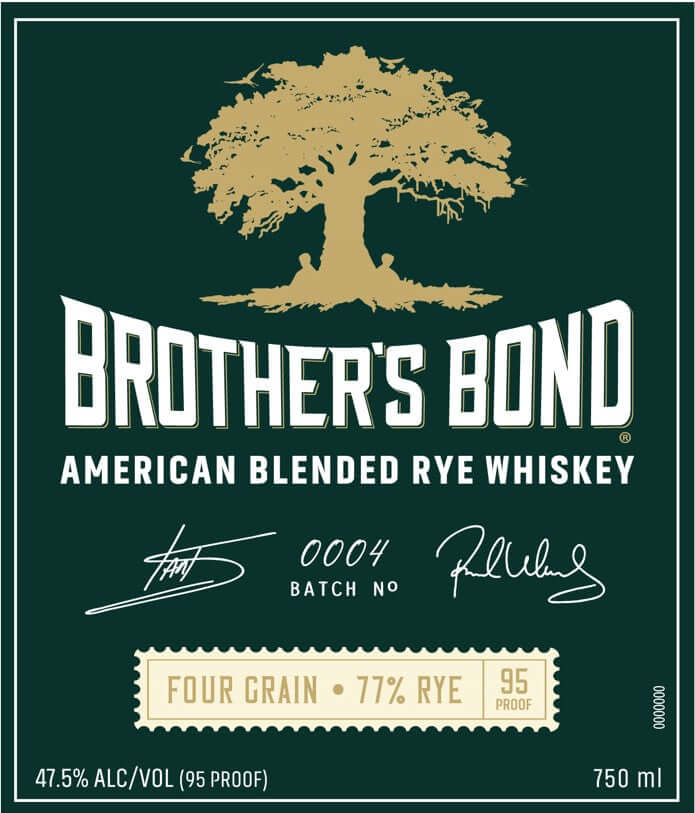 Brother’s Bond American Blended Rye Whiskey Four Grain, 95 Proof Rye Whiskey Brother's Bond Bourbon