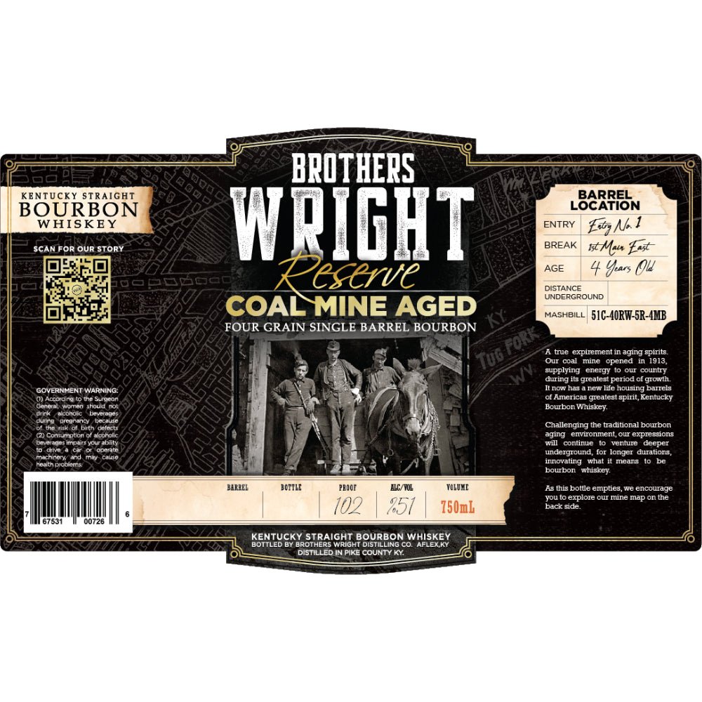 Brothers Wright Reserve Coal Mine Aged Four Grain Bourbon Bourbon Brothers Wright Distilling   