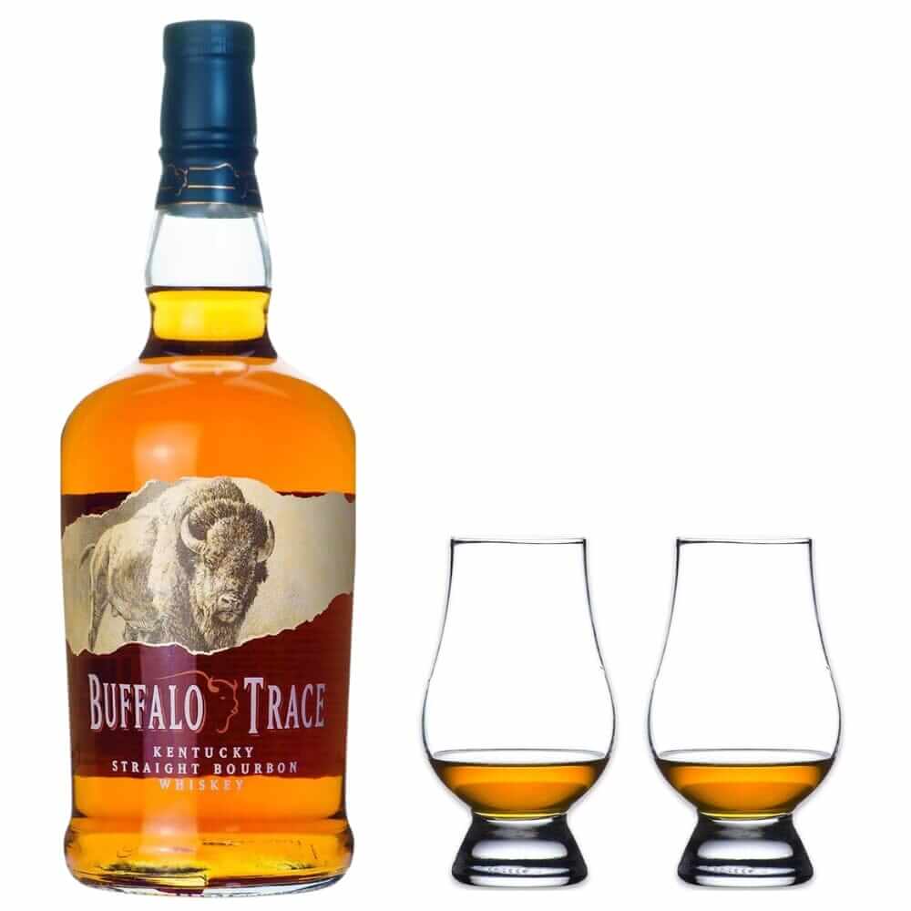 Buffalo Trace Bourbon & Glencairn Whiskey Glass Set Bourbon Buffalo Trace