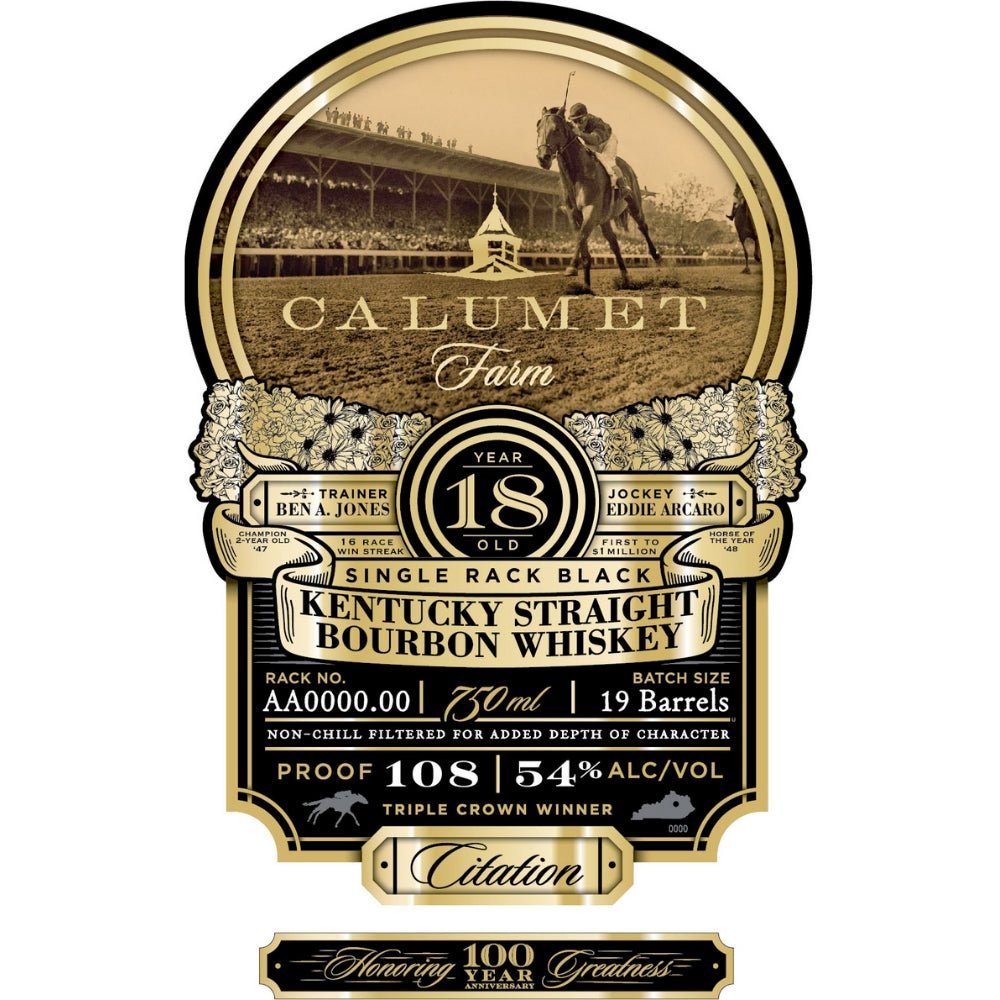 Calumet Farm 18 Year Old Straight Bourbon Bourbon Whiskey Calumet Farm   