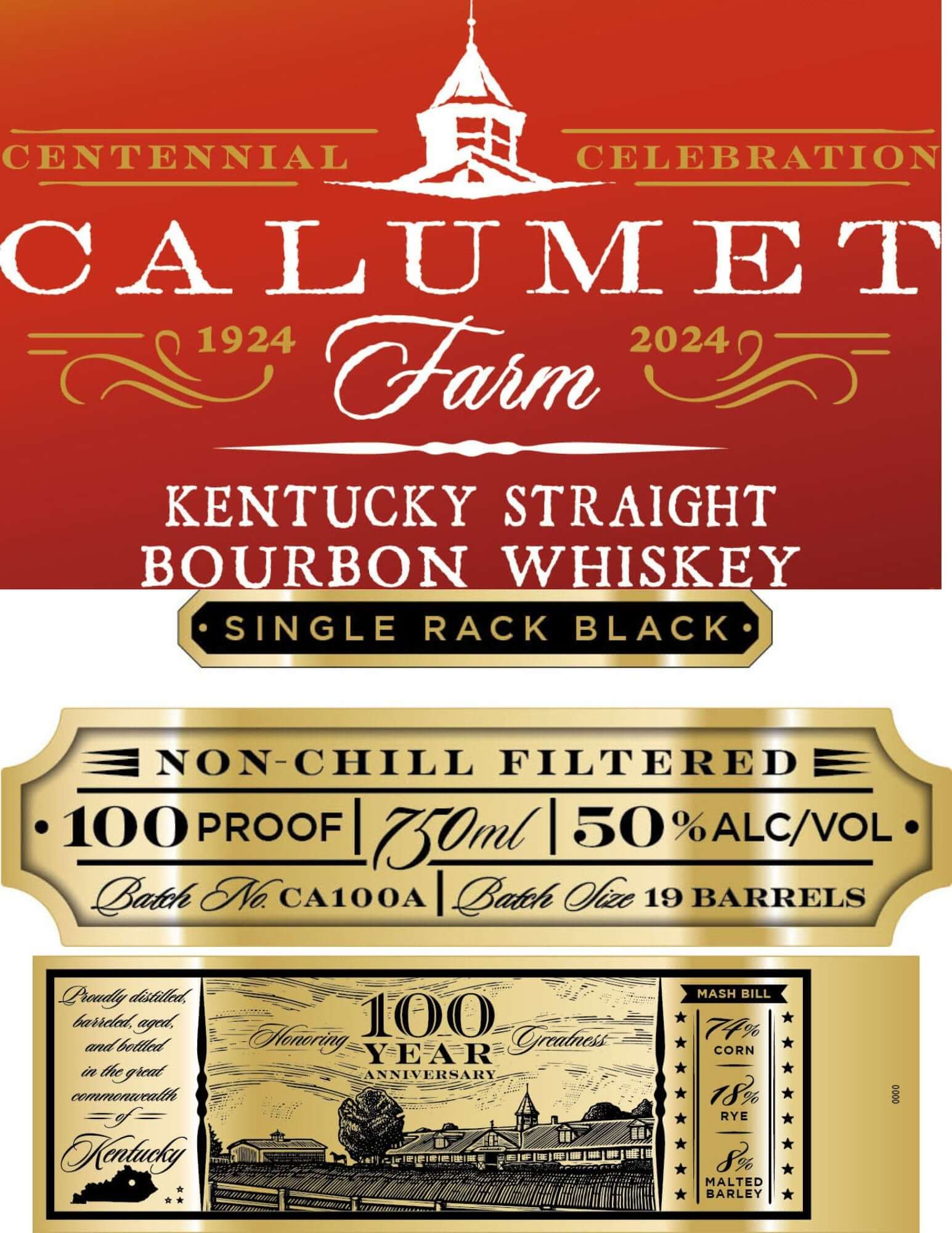 Calumet Farm Kentucky Straight Bourbon Whiskey - Centennial Celebration Edition  Calumet Farm   