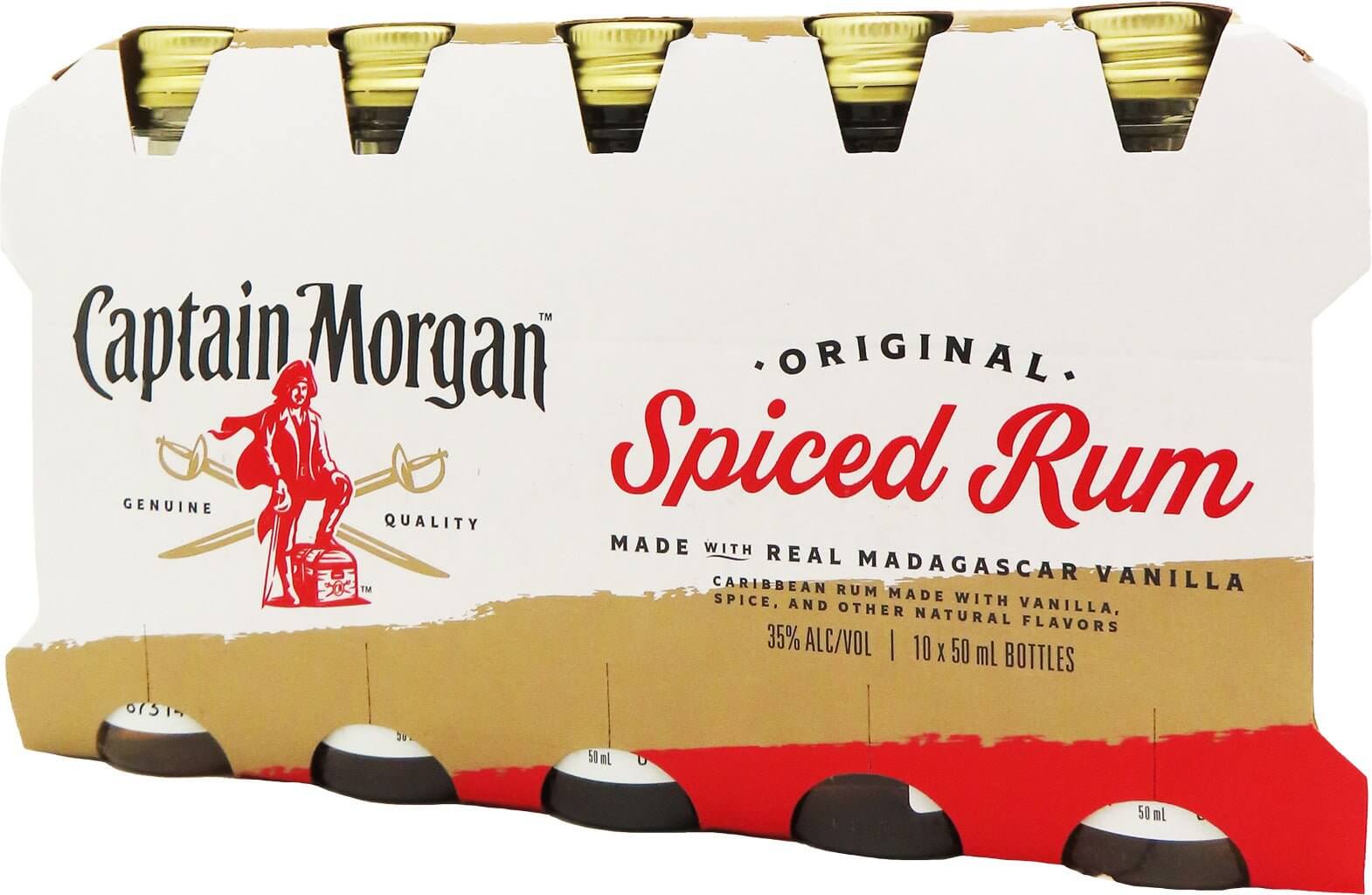 CAPTAIN MORGAN SPICED RUM 50ML 10PK Rum Captain Morgan   