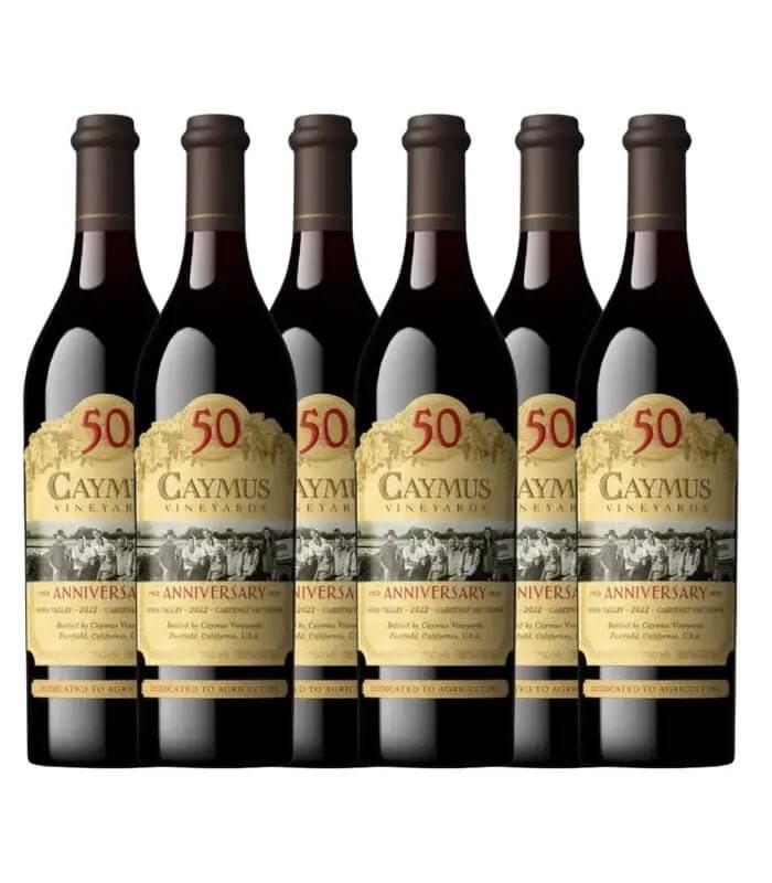 Caymus 50th Anniversary Napa Valley Cabernet Sauvignon 2022 6 Pack Wine Caymus Vinyards   