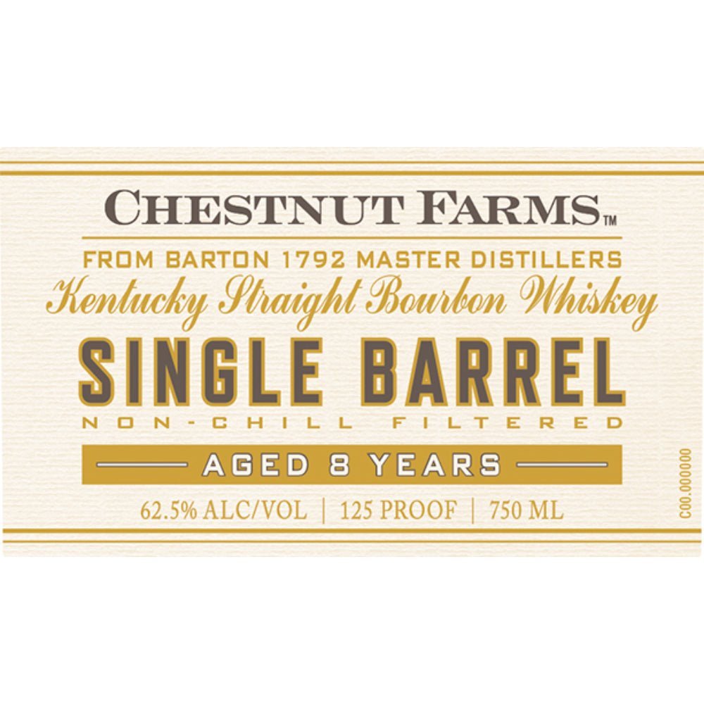 Chestnut Farms 8 Year Old Single Barrel Kentucky Straight Bourbon Bourbon Chestnut Farms   