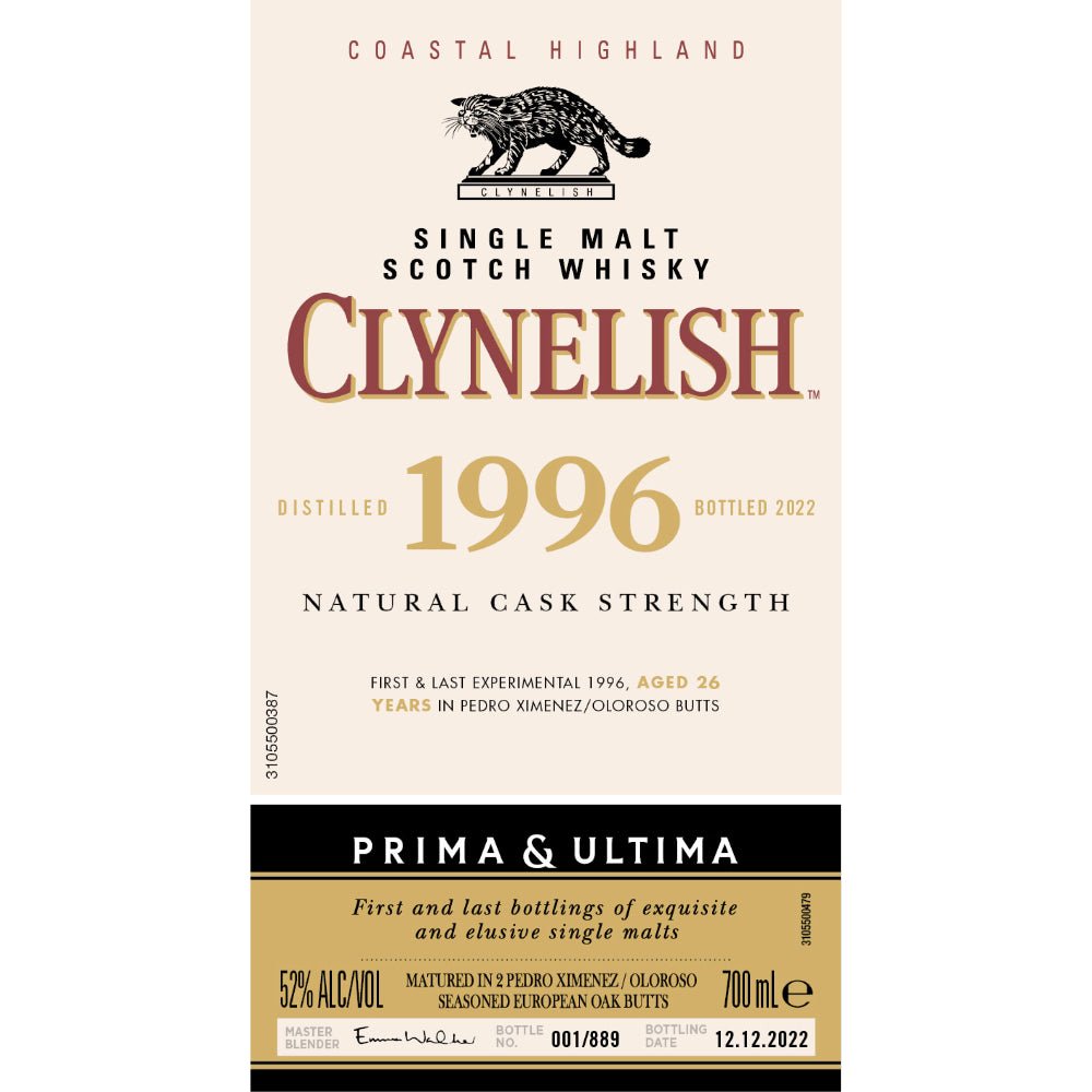 Clynelish 1996 Prima & Ultima Single Malt Scotch 26 Year Old Scotch Prima & Ultima Collection   