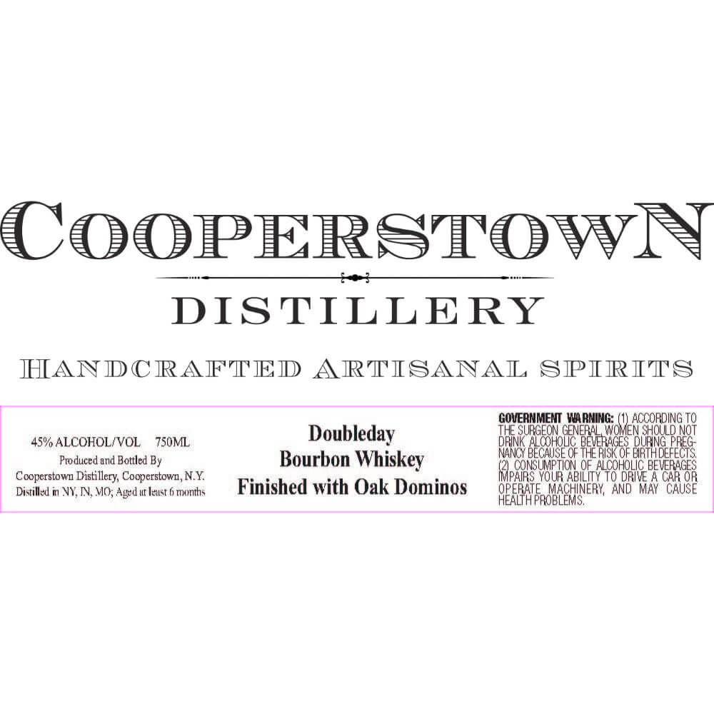 Cooperstown Doubleday Bourbon Finished with Oak Dominos Bourbon Cooperstown Distillery   