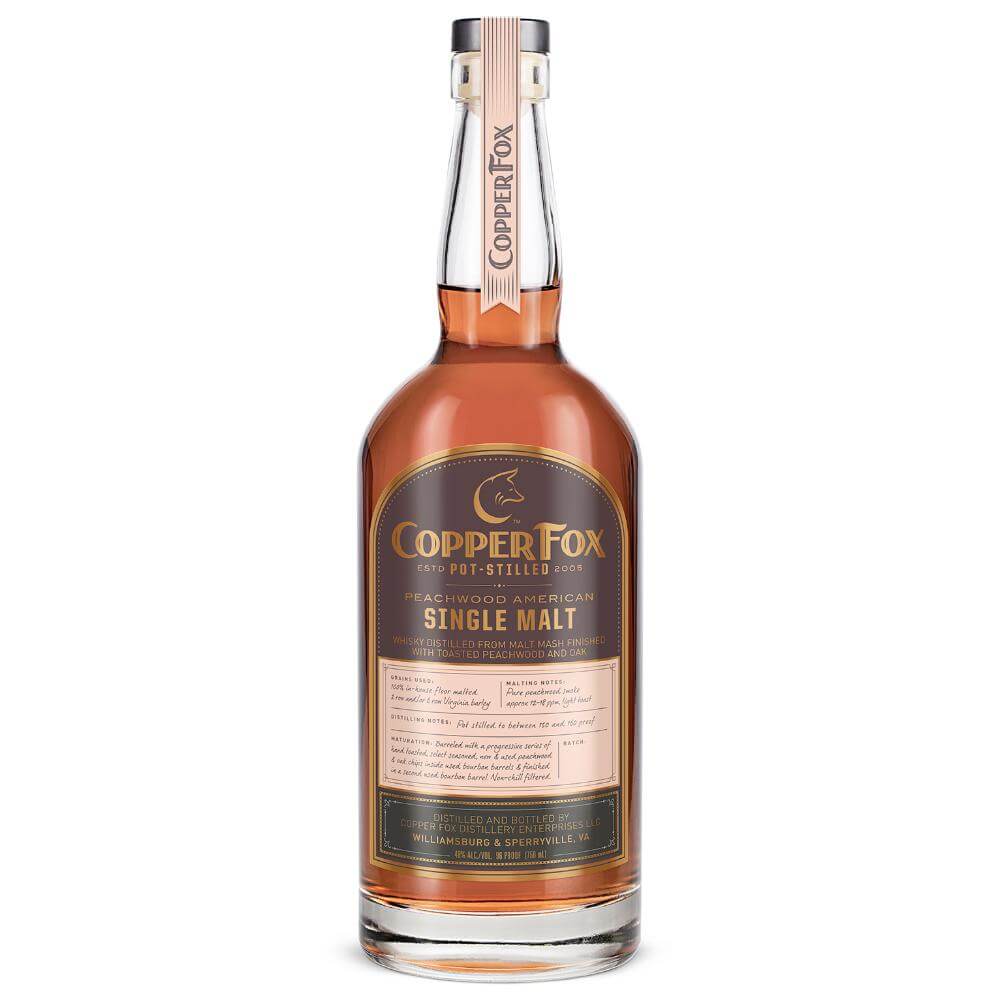 Copper Fox Peachwood American Single Malt Whisky Single Malt Whiskey Copper Fox Distillery