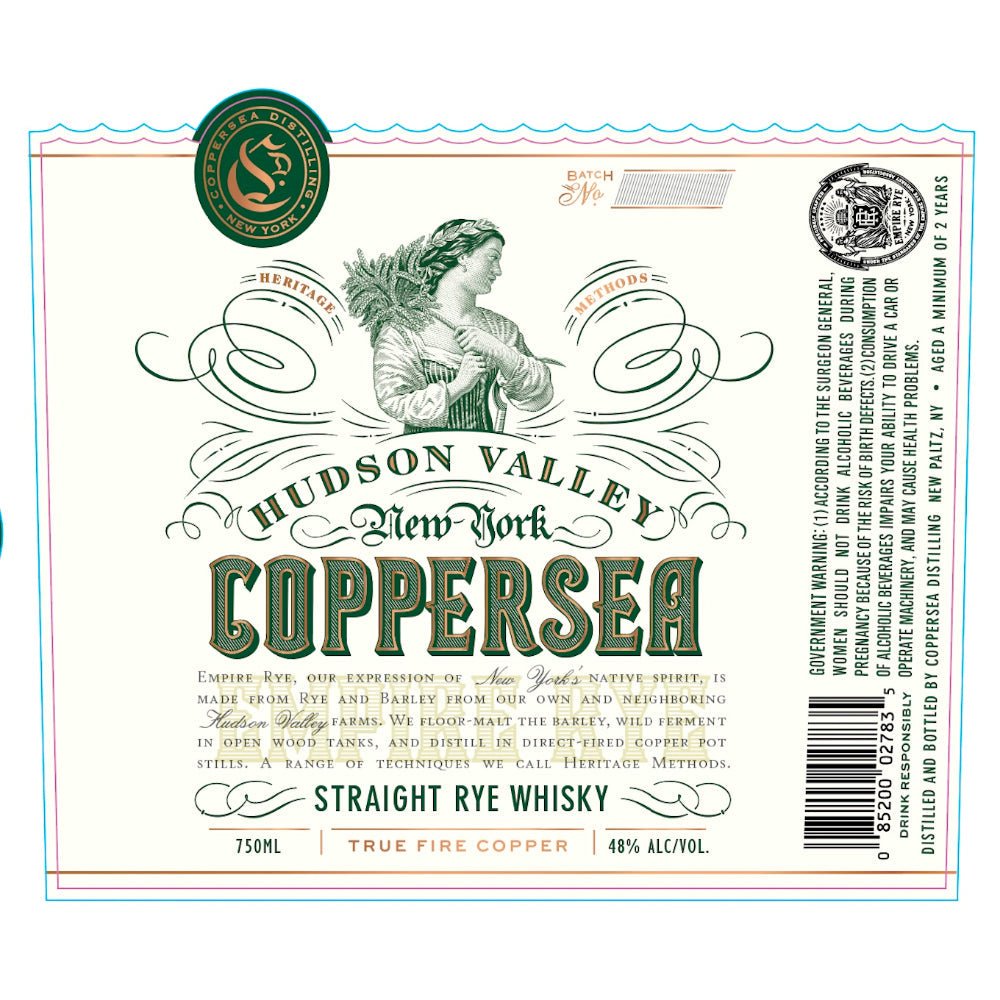 Coppersea Straight Rye Whiskey Rye Whiskey Coppersea