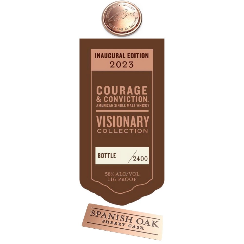 Courage & Conviction Visionary Collection 2023 Inaugural Edition Single Malt Whiskey Virginia Distillery Co.   