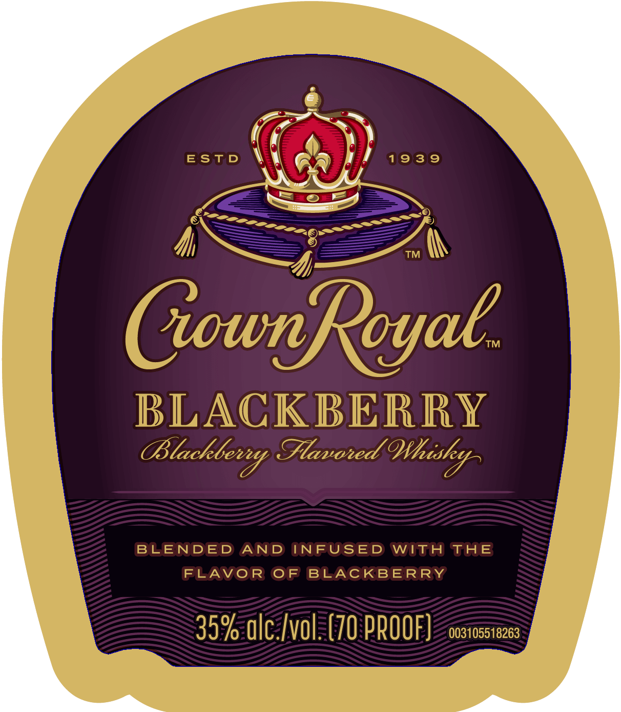 Crown Royal Blackberry Flavored Whisky 50ml Canadian Whisky Crown Royal   