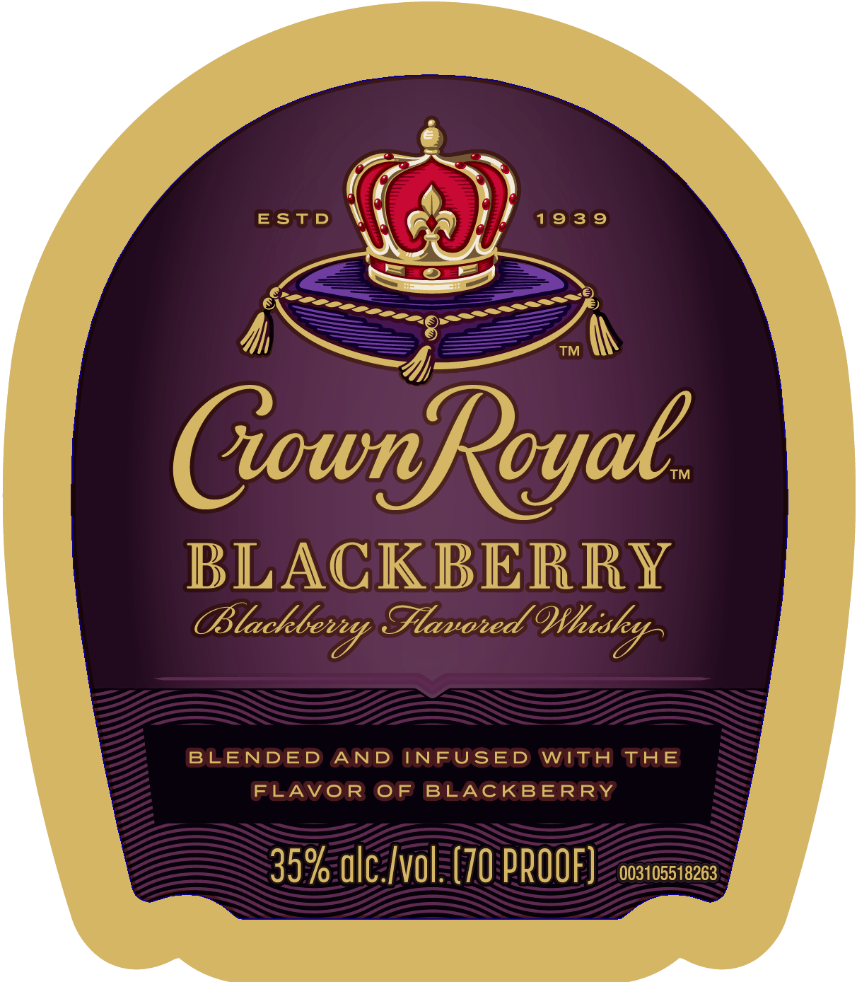 Crown Royal Blackberry Flavored Whisky 50ml Canadian Whisky Crown Royal   