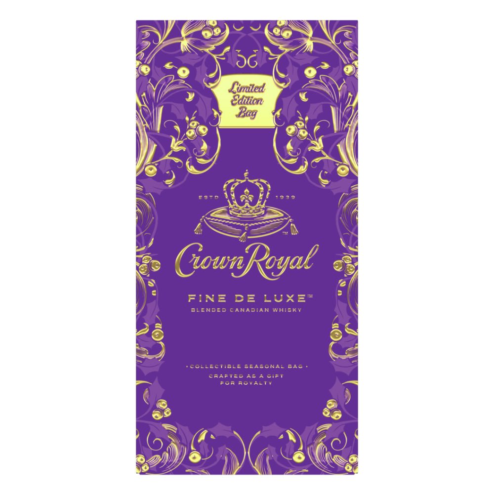 Crown Royal Fine De Luxe Limited Edition Holiday Bag Canadian Whisky Crown Royal   